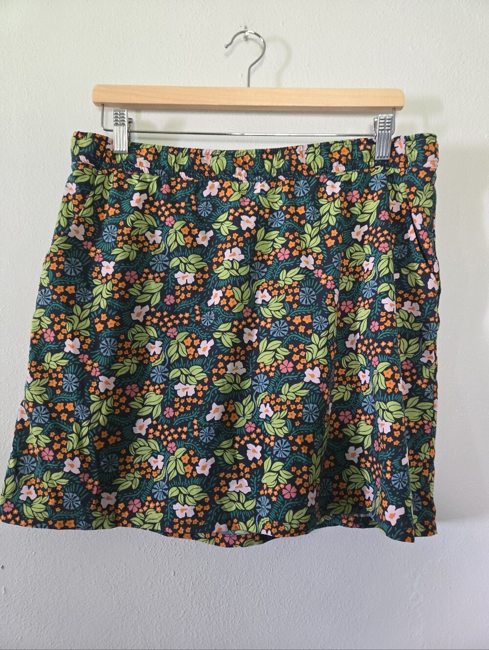 Toad & Co Sunkissed Weekend Skort Green Floral M